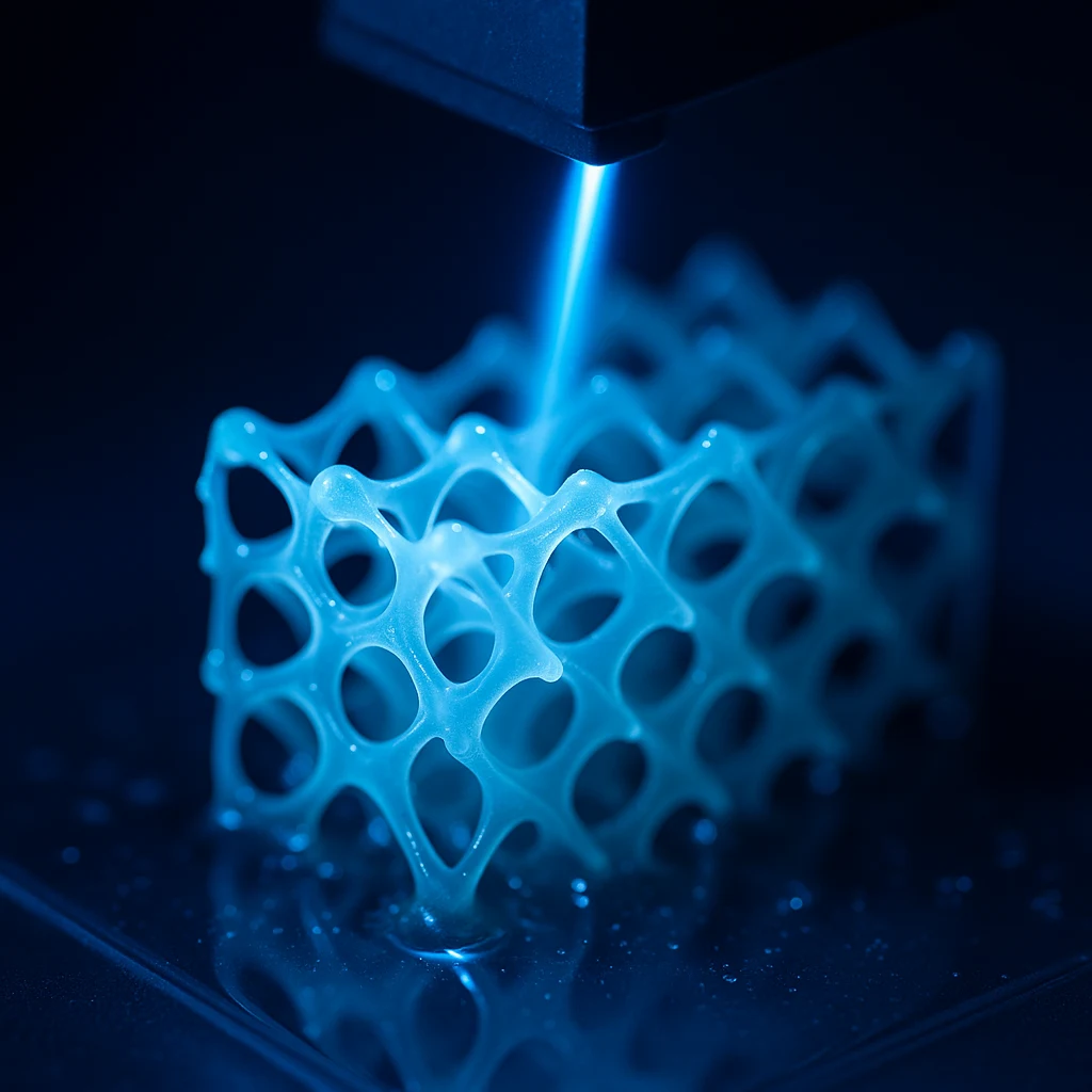 Fine lattice structure produced through 3D printing