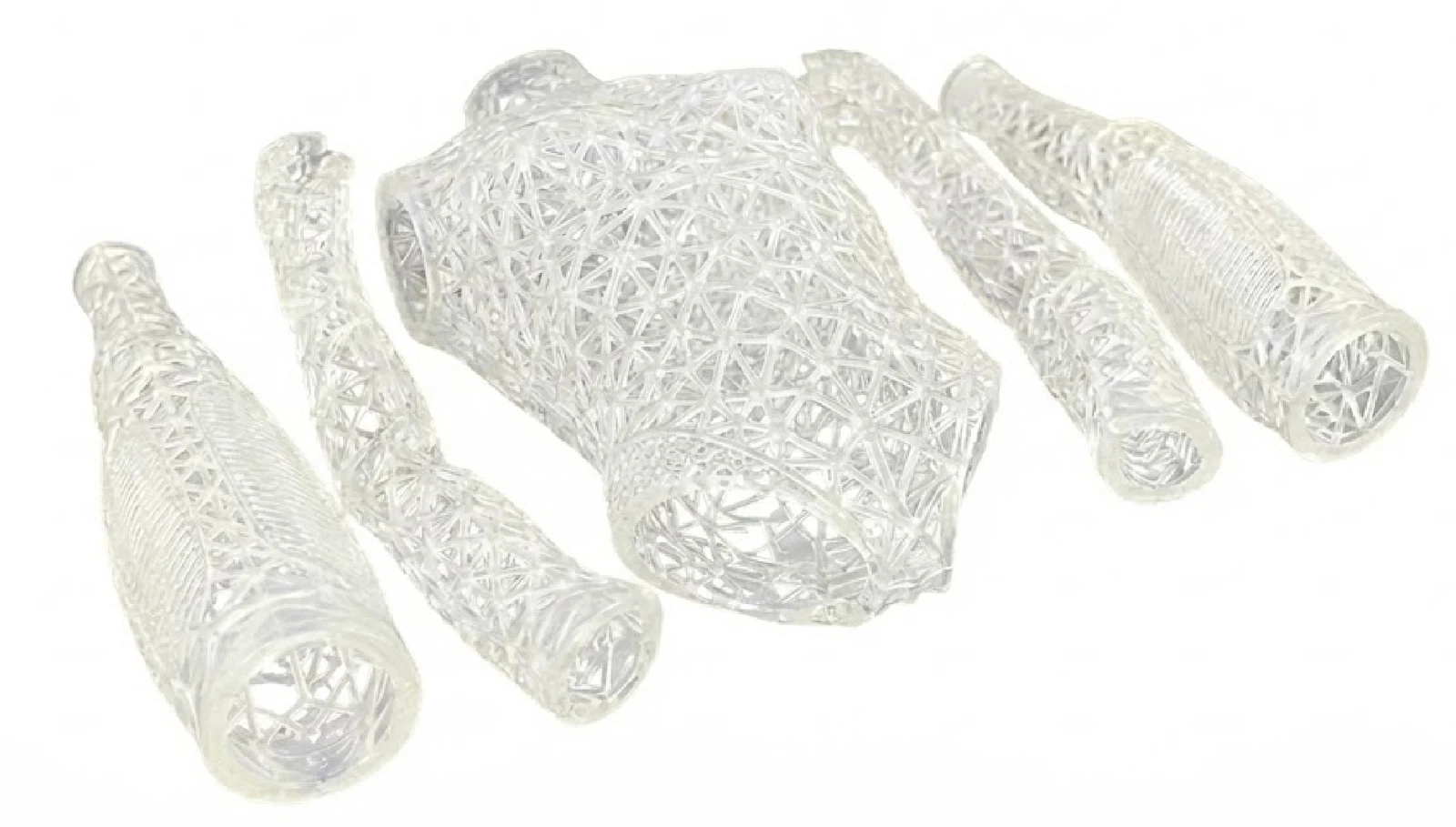 One-piece 3D-printed lattice components for robot bodies